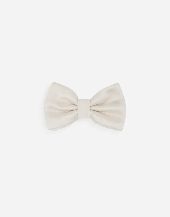 Dolce and Gabbana Accessories And Baby Carriers Children Silk Duchesse Bow Tie White Dolce and Gabbana Accessories And Baby Carriers Children Silk Duchesse Bow Tie White