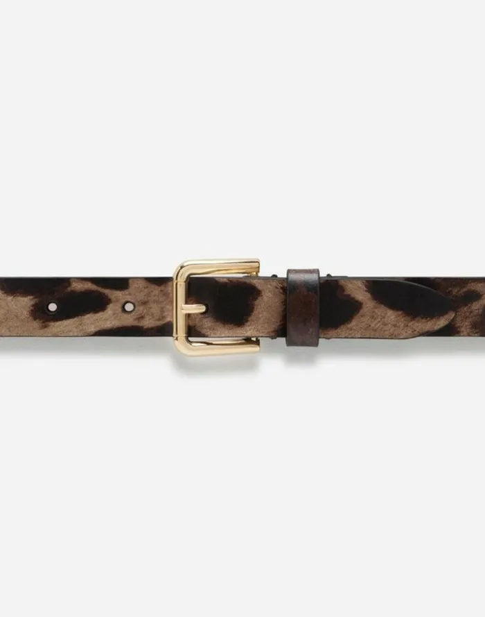Dolce and Gabbana Accessories Children Calfskin Belt With Leopard Print Multicolor Dolce and Gabbana Accessories Children Calfskin Belt With Leopard Print Multicolor