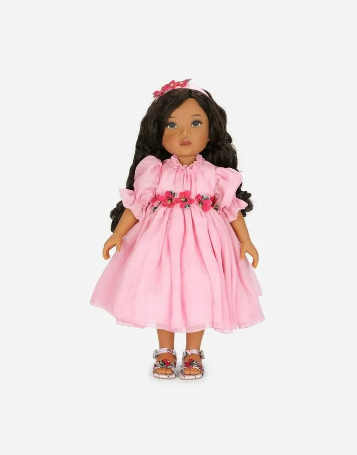Dolce and Gabbana Accessories Children Doll With Chiffon Dress Multicolor