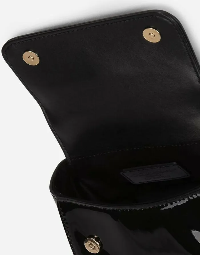 Dolce and Gabbana Accessories Children Patent Leather Handbag Black Dolce and Gabbana Accessories Children Patent Leather Handbag Black