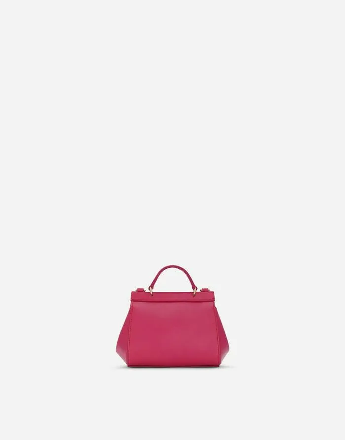 Dolce and Gabbana Accessories Children Patent Leather Mini Sicily Bag Pink