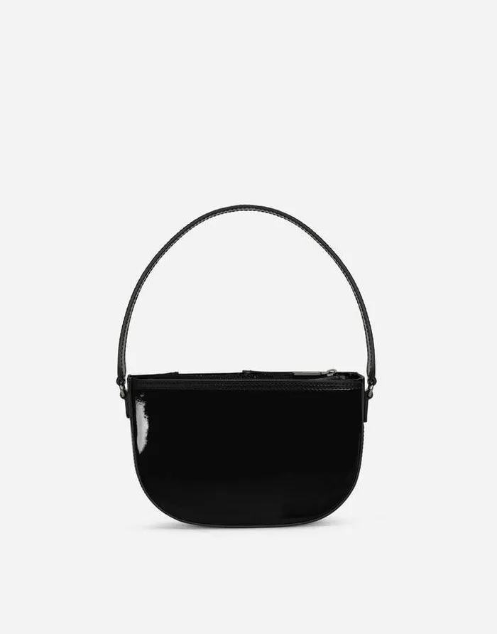 Dolce and Gabbana Accessories Children Patent Leather Shoulder Bag Black Dolce and Gabbana Accessories Children Patent Leather Shoulder Bag Black