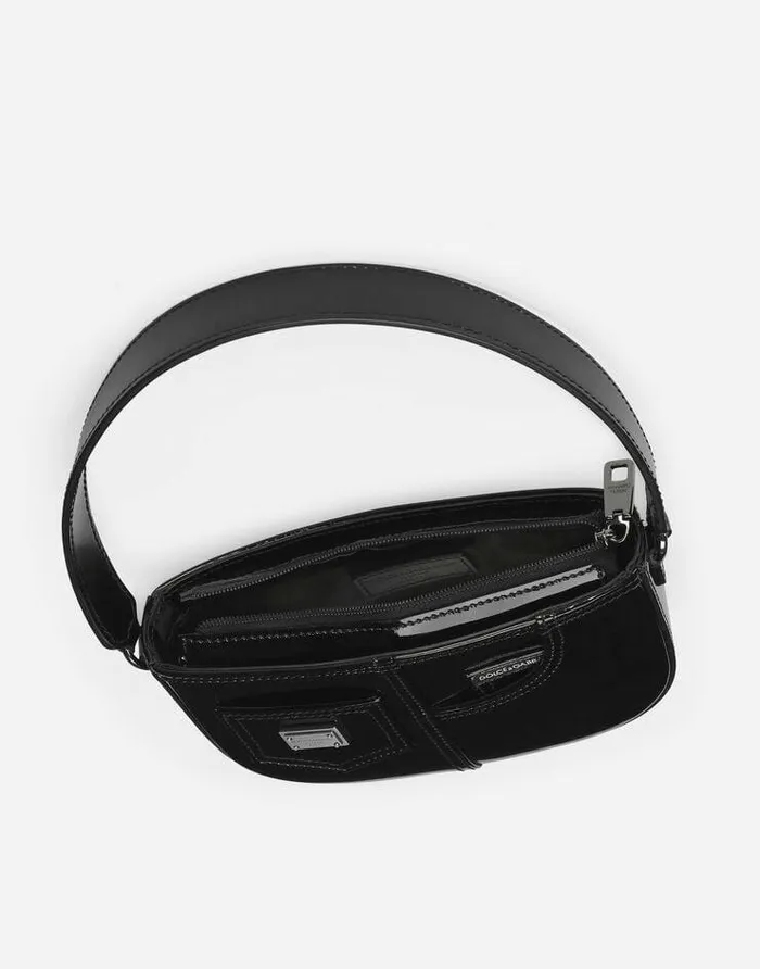 Dolce and Gabbana Accessories Children Patent Leather Shoulder Bag Black Dolce and Gabbana Accessories Children Patent Leather Shoulder Bag Black