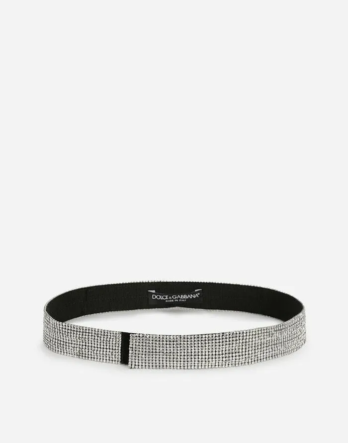 Dolce and Gabbana Belts Women Crystal Mesh Belt With DG Logo Crystal Dolce and Gabbana Belts Women Crystal Mesh Belt With DG Logo Crystal
