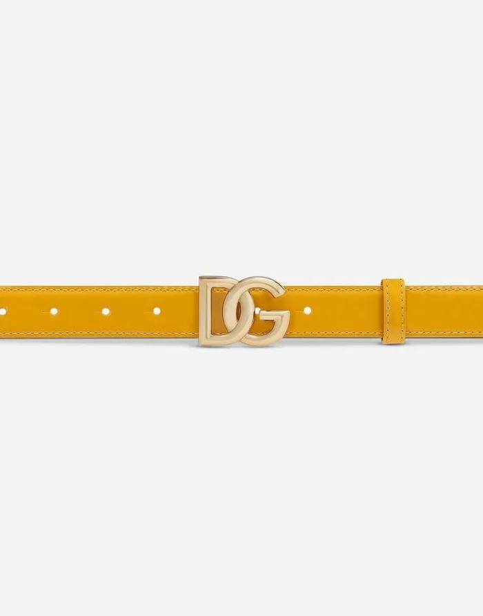 Dolce and Gabbana Belts Women DG Logo Belt Yellow Dolce and Gabbana Belts Women DG Logo Belt Yellow