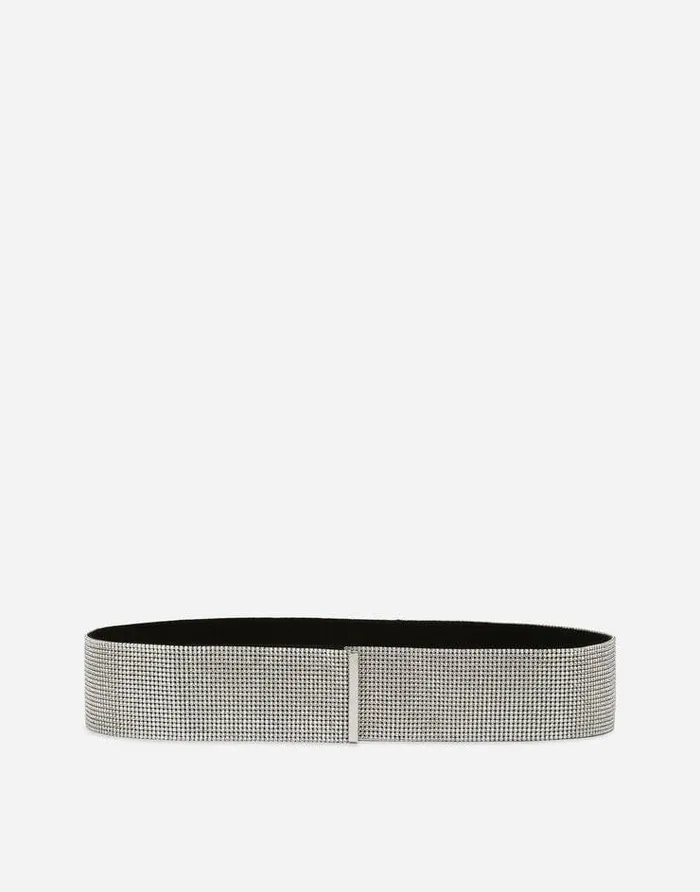 Dolce and Gabbana Belts Women Highwaist Crystal Mesh Belt Crystal Dolce and Gabbana Belts Women Highwaist Crystal Mesh Belt Crystal