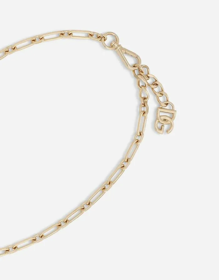 Dolce and Gabbana Bijoux Men Necklace With Engraved Logo Plate Multicolor Dolce and Gabbana Bijoux Men Necklace With Engraved Logo Plate Multicolor