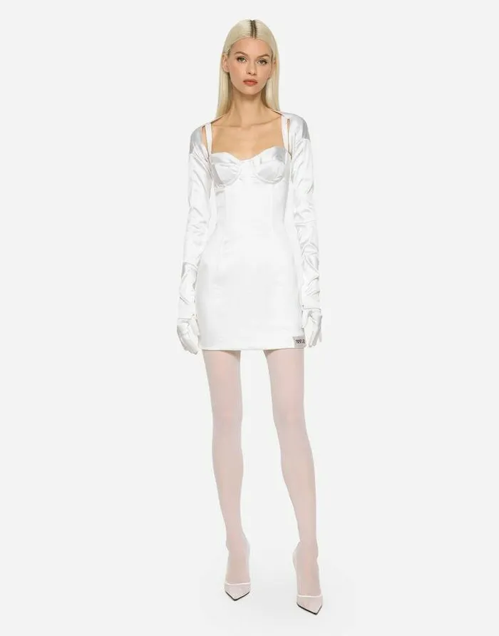 Dolce and Gabbana Blazers Women KIM DOLCEandGABBANA Satin Shrug White