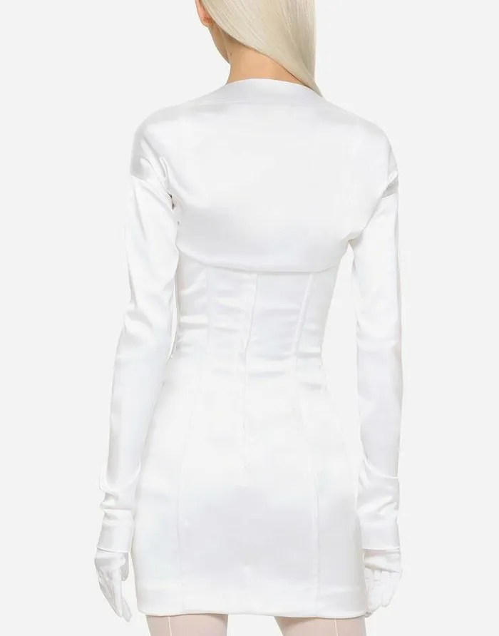Dolce and Gabbana Blazers Women KIM DOLCEandGABBANA Satin Shrug White