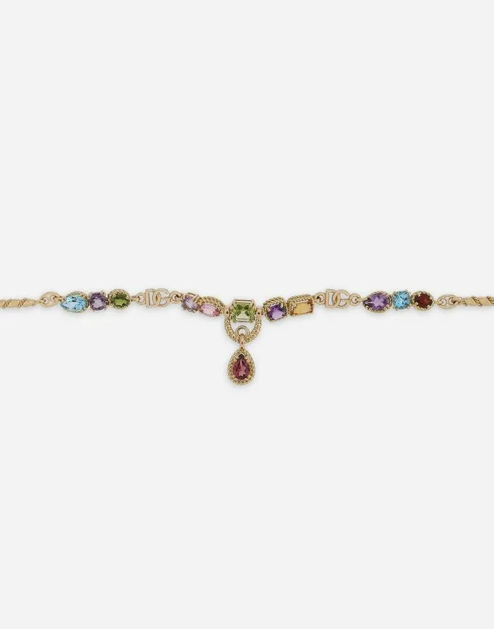 Dolce and Gabbana Bracelets Women 18kt Yellow Gold Bracelet With Mutlicolored Fine Gemstones Yellow Gold Dolce and Gabbana Bracelets Women 18kt Yellow Gold Bracelet With Mutlicolored Fine Gemstones Yellow Gold
