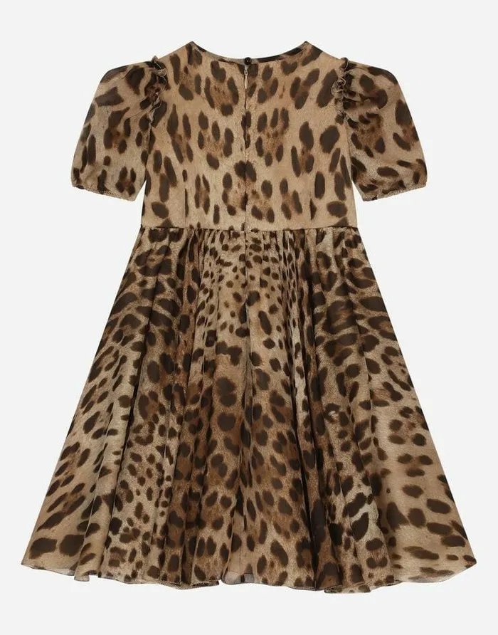 Dolce and Gabbana Dresses Children Leopardprint Chiffon Midi Dress Animal Print Dolce and Gabbana Dresses Children Leopardprint Chiffon Midi Dress Animal Print