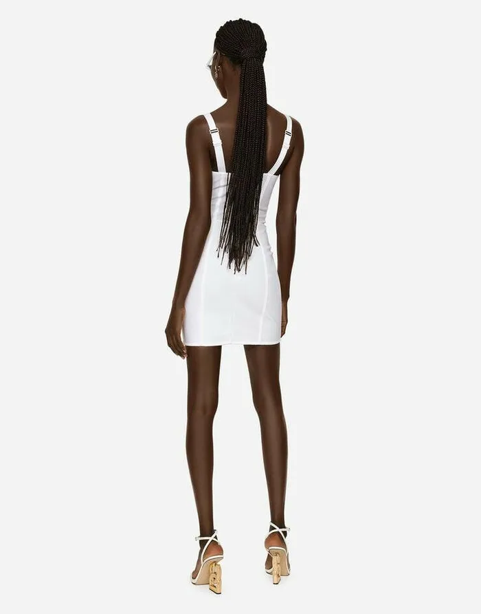 Dolce and Gabbana Dresses Women Corsetstyle Slip Dress White