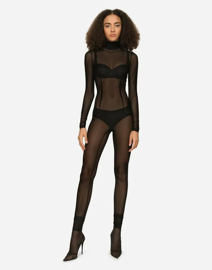 Dolce and Gabbana Dresses Women KIM DOLCEandGABBANA Tulle Jumpsuit Black Dolce and Gabbana Dresses Women KIM DOLCEandGABBANA Tulle Jumpsuit Black