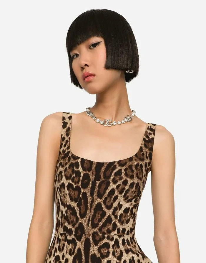 Dolce and Gabbana Dresses Women Short Leopardprint Charmeuse Dress Animal Print Dolce and Gabbana Dresses Women Short Leopardprint Charmeuse Dress Animal Print