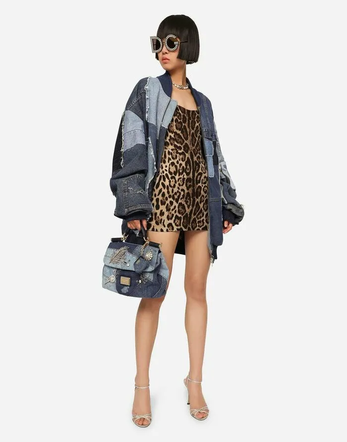 Dolce and Gabbana Dresses Women Short Leopardprint Charmeuse Dress Animal Print Dolce and Gabbana Dresses Women Short Leopardprint Charmeuse Dress Animal Print