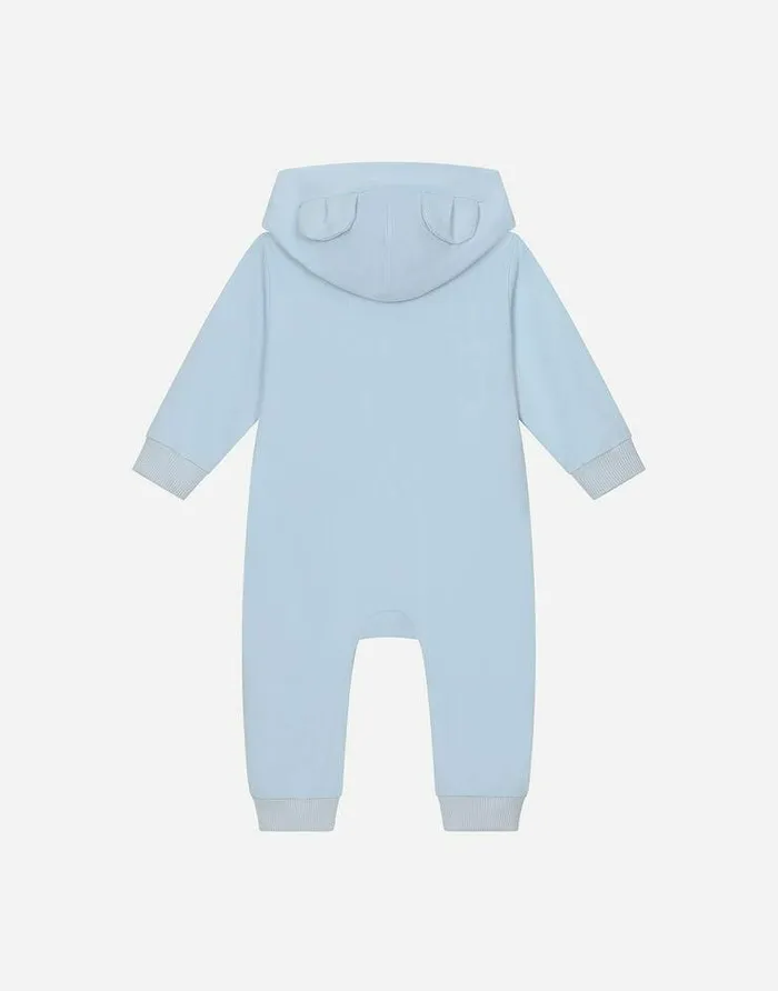 Dolce and Gabbana Gift Sets And Babygrows Children Hooded Jersey Onesie With Long Sleeves With Patch And Embroidery Grey Dolce and Gabbana Gift Sets And Babygrows Children Hooded Jersey Onesie With Long Sleeves With Patch And Embroidery Grey