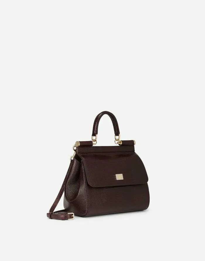 Dolce and Gabbana Handbags Women Medium Sicily Handbag Bordeaux