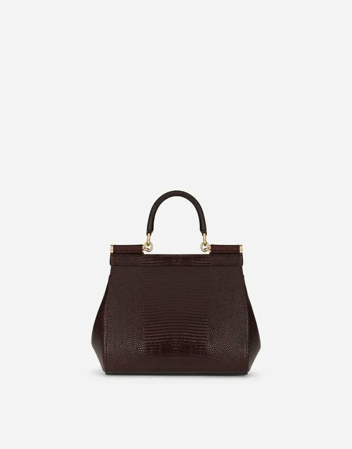Dolce and Gabbana Handbags Women Medium Sicily Handbag Bordeaux