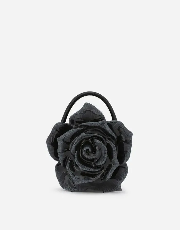 Dolce and Gabbana Handbags Women Resin Rosedesign Dolce Box Bag Black