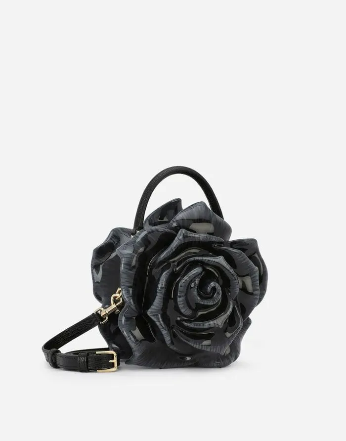 Dolce and Gabbana Handbags Women Resin Rosedesign Dolce Box Bag Black Dolce and Gabbana Handbags Women Resin Rosedesign Dolce Box Bag Black