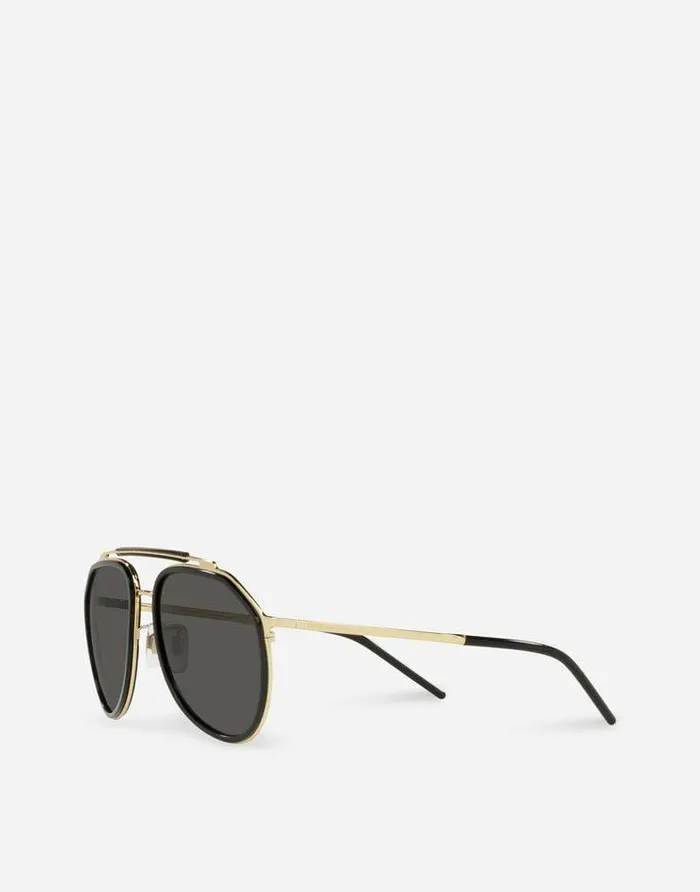 Dolce and Gabbana Icons Men Madison Sunglasses Gold And Shiny Black Dolce and Gabbana Icons Men Madison Sunglasses Gold And Shiny Black