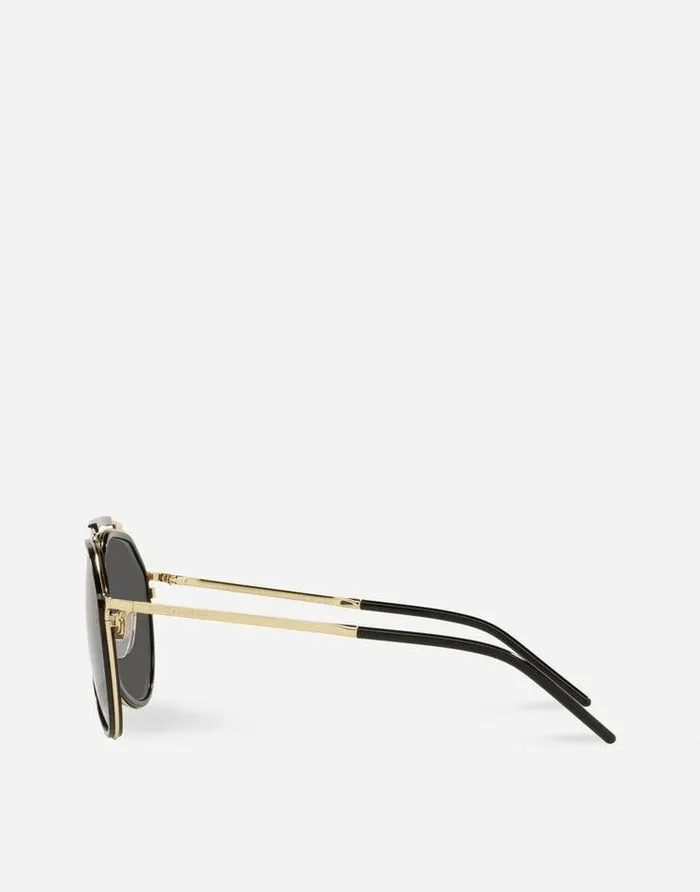 Dolce and Gabbana Icons Men Madison Sunglasses Gold And Shiny Black Dolce and Gabbana Icons Men Madison Sunglasses Gold And Shiny Black