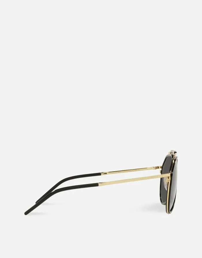 Dolce and Gabbana Icons Men Madison Sunglasses Gold And Shiny Black Dolce and Gabbana Icons Men Madison Sunglasses Gold And Shiny Black