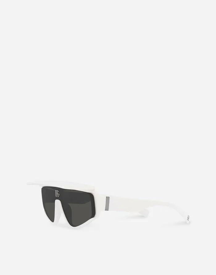 Dolce and Gabbana Icons MenWomen DG Crossed Sunglasses White