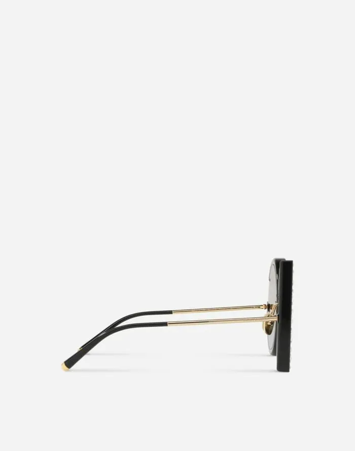 Dolce and Gabbana Icons Women DG Glitter Sunglasses Black