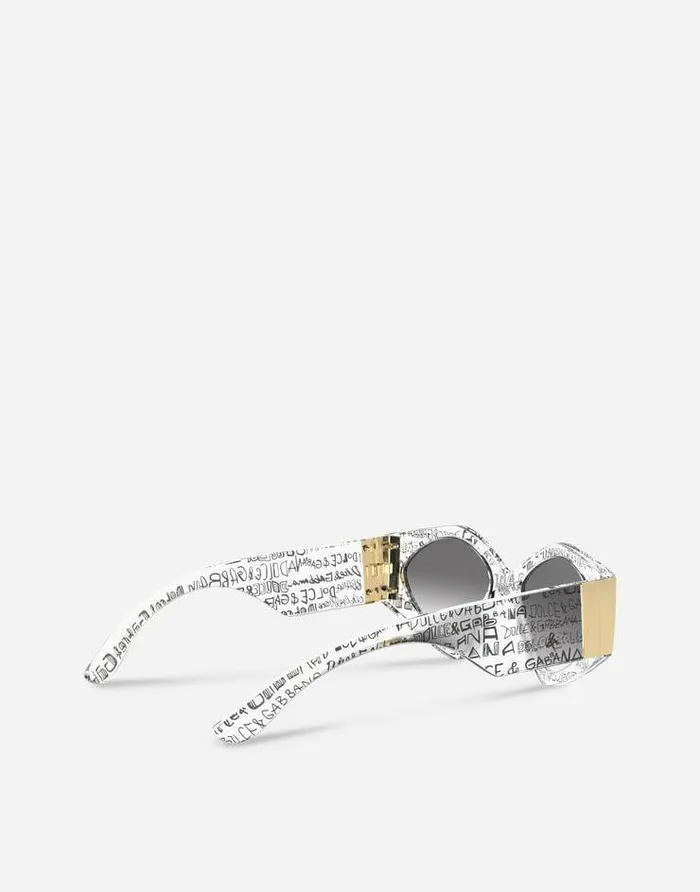 Dolce and Gabbana Icons Women Modern Print Graffiti Sunglasses Transparent Dolce and Gabbana Icons Women Modern Print Graffiti Sunglasses Transparent