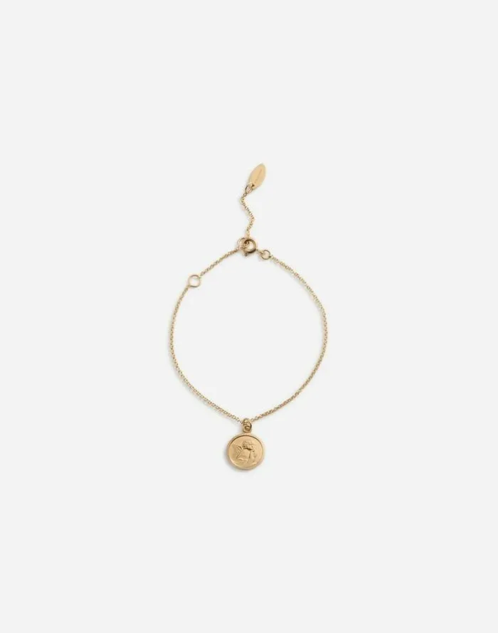 Dolce and Gabbana Jewelry Children Bracelet With Angel Medallion Gold