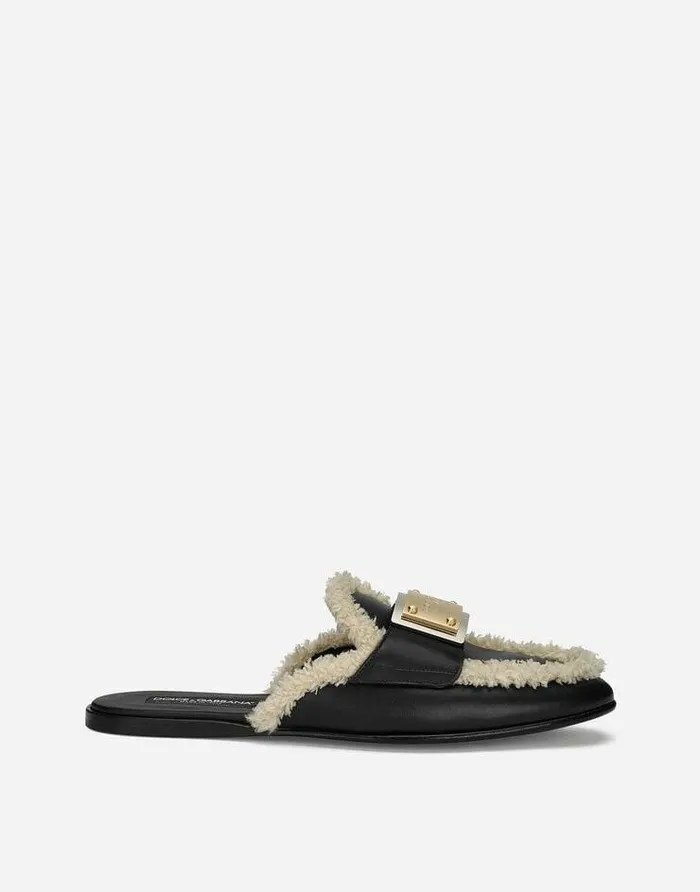 Dolce and Gabbana Loafers And Moccasins Men Calfskin Mules Multicolor