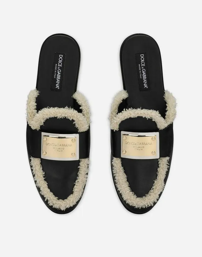 Dolce and Gabbana Loafers And Moccasins Men Calfskin Mules Multicolor Dolce and Gabbana Loafers And Moccasins Men Calfskin Mules Multicolor