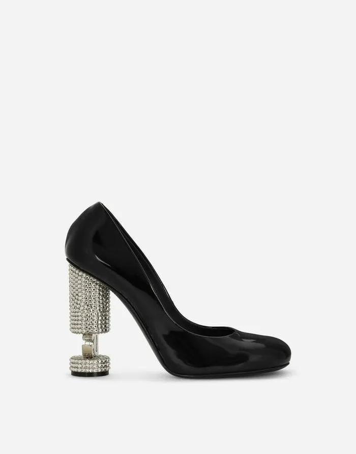 Dolce and Gabbana Pumps And Slingback Women Polished Calfskin Pumps Black