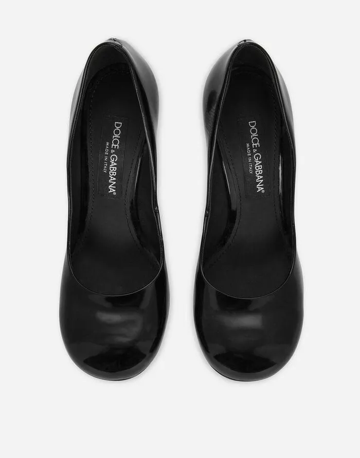 Dolce and Gabbana Pumps And Slingback Women Polished Calfskin Pumps Black Dolce and Gabbana Pumps And Slingback Women Polished Calfskin Pumps Black