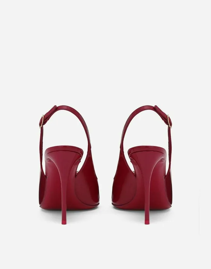 Dolce and Gabbana Pumps And Slingback Women Polished Calfskin Slingbacks Fuchsia