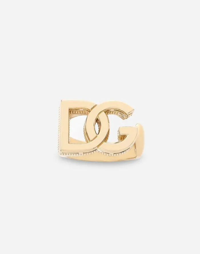 Dolce and Gabbana Rings Women Logo Ring In Yellow 18kt Gold Yellow Gold