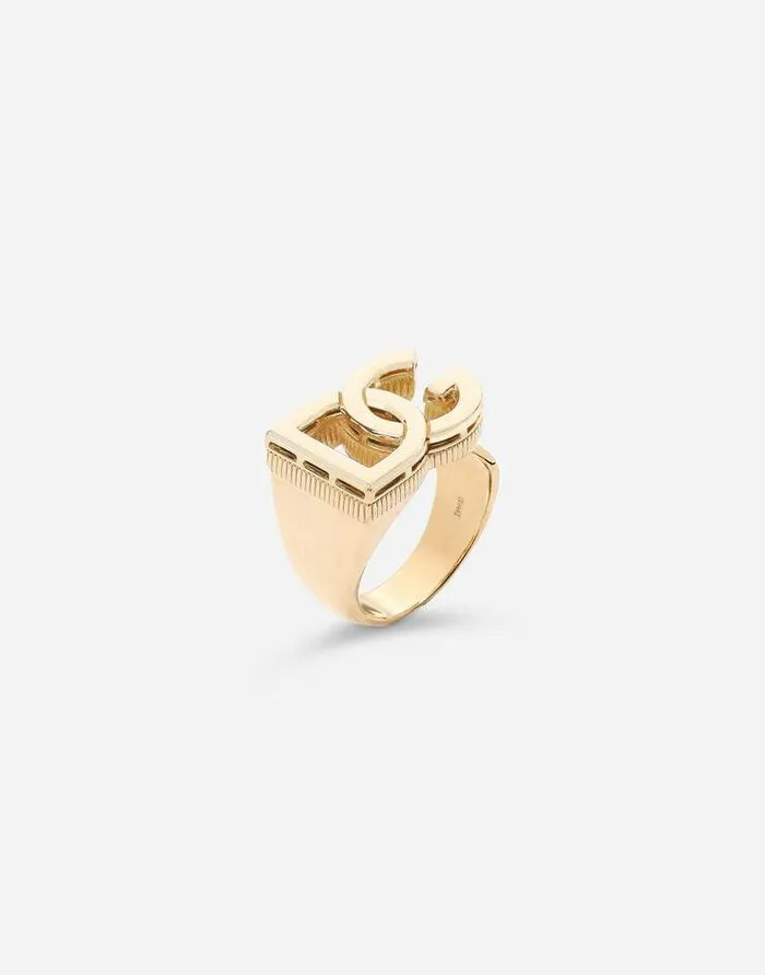 Dolce and Gabbana Rings Women Logo Ring In Yellow 18kt Gold Yellow Gold Dolce and Gabbana Rings Women Logo Ring In Yellow 18kt Gold Yellow Gold