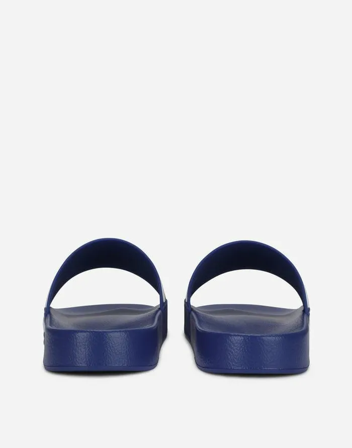 Dolce and Gabbana Sandals And Slides Men Rubber Beachwear Sliders With DG Logo Multicolor Dolce and Gabbana Sandals And Slides Men Rubber Beachwear Sliders With DG Logo Multicolor
