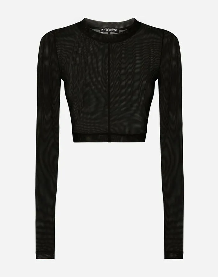 Dolce and Gabbana Shirts And Tops Women KIM DOLCEandGABBANA Tulle Top Black