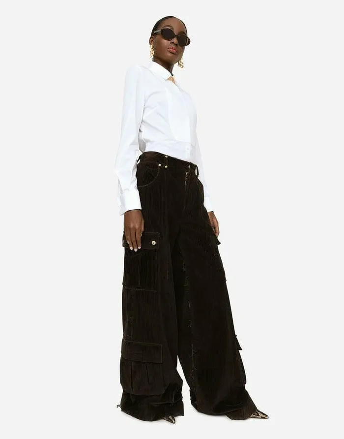 Dolce and Gabbana Shirts And Tops Women Stretch Poplin Tuxedo Shirt White Dolce and Gabbana Shirts And Tops Women Stretch Poplin Tuxedo Shirt White
