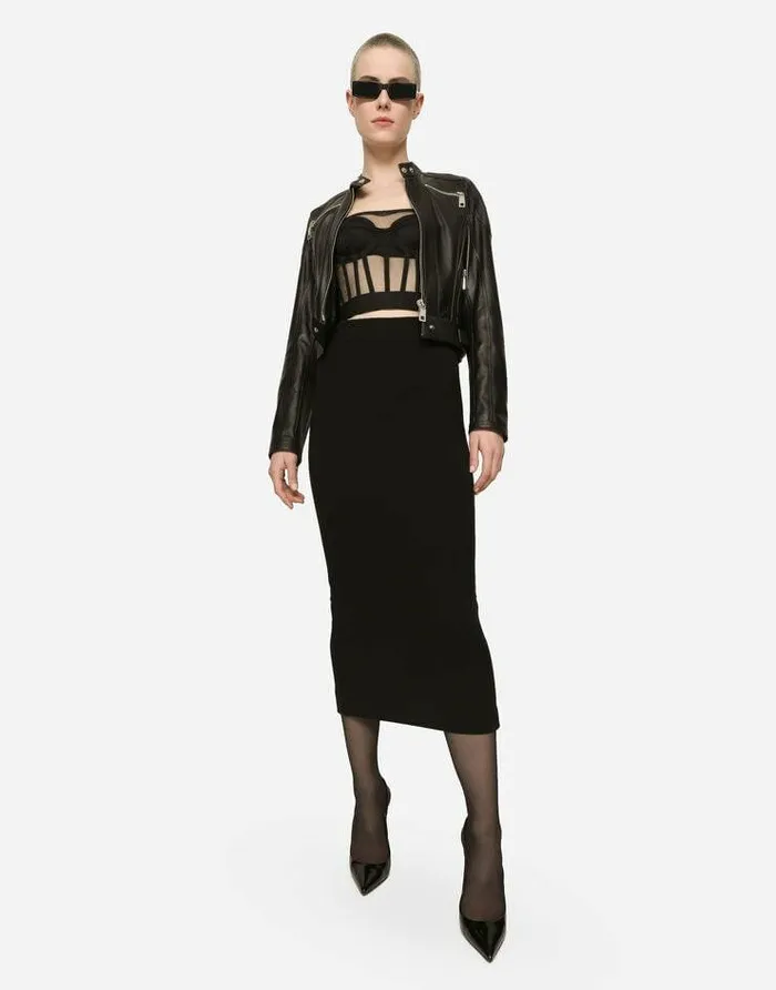 Dolce and Gabbana Shirts And Tops Women Tulle Bustier Top With Boning Black Dolce and Gabbana Shirts And Tops Women Tulle Bustier Top With Boning Black