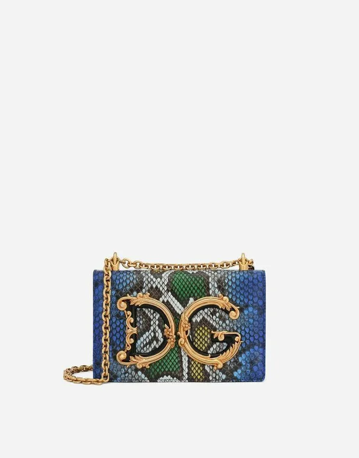 Dolce and Gabbana Shoulder And Crossbody Bags Women Medium DG Girls Shoulder Bag Blue
