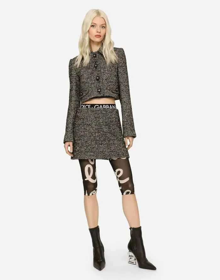 Dolce and Gabbana Skirts Women Short Speckled Tweed Skirt Multicolor Dolce and Gabbana Skirts Women Short Speckled Tweed Skirt Multicolor