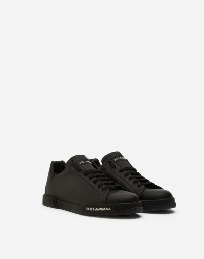 Dolce and Gabbana Sneakers Men Calfskin Nappa Portofino Sneakers Black Dolce and Gabbana Sneakers Men Calfskin Nappa Portofino Sneakers Black