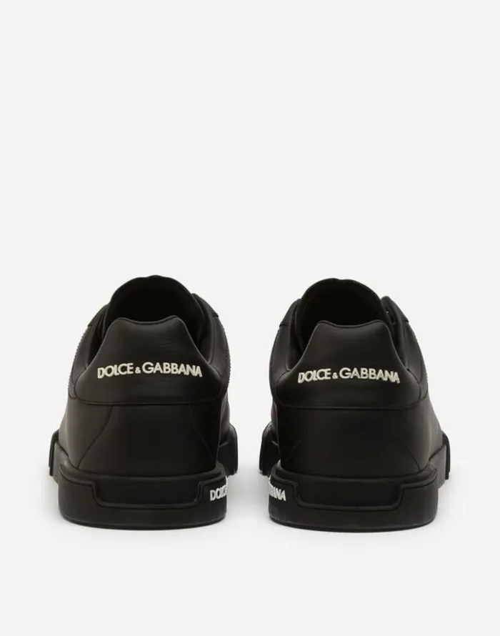 Dolce and Gabbana Sneakers Men Calfskin Nappa Portofino Sneakers Black Dolce and Gabbana Sneakers Men Calfskin Nappa Portofino Sneakers Black