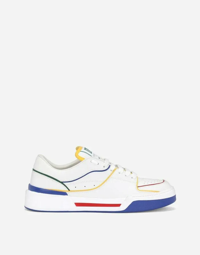 Dolce and Gabbana Sneakers Men Calfskin New Roma Sneakers Multicolor