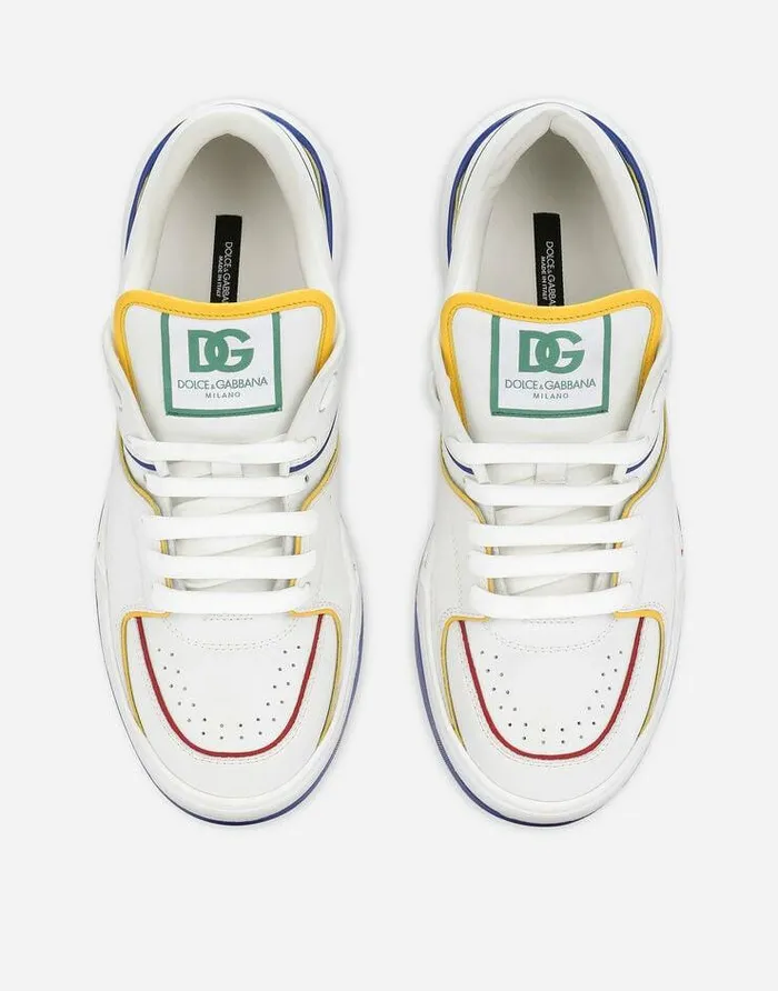 Dolce and Gabbana Sneakers Men Calfskin New Roma Sneakers Multicolor Dolce and Gabbana Sneakers Men Calfskin New Roma Sneakers Multicolor
