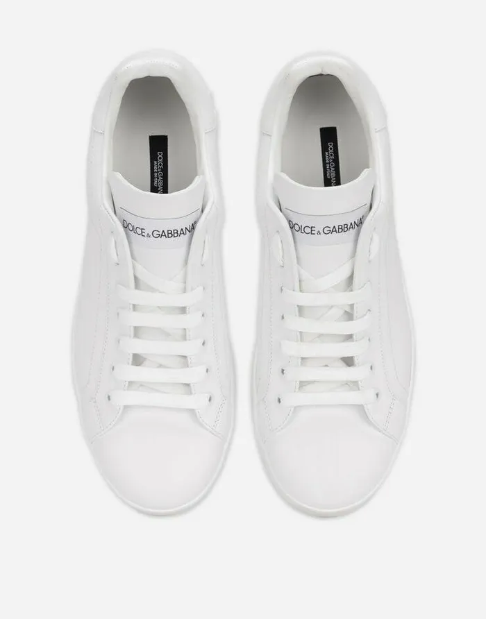 Dolce and Gabbana Sneakers Men Calfskin Portofino Sneakers White Dolce and Gabbana Sneakers Men Calfskin Portofino Sneakers White