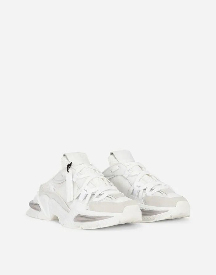 Dolce and Gabbana Sneakers Men Mixedmaterial Airmaster Mule Sneakers White Dolce and Gabbana Sneakers Men Mixedmaterial Airmaster Mule Sneakers White
